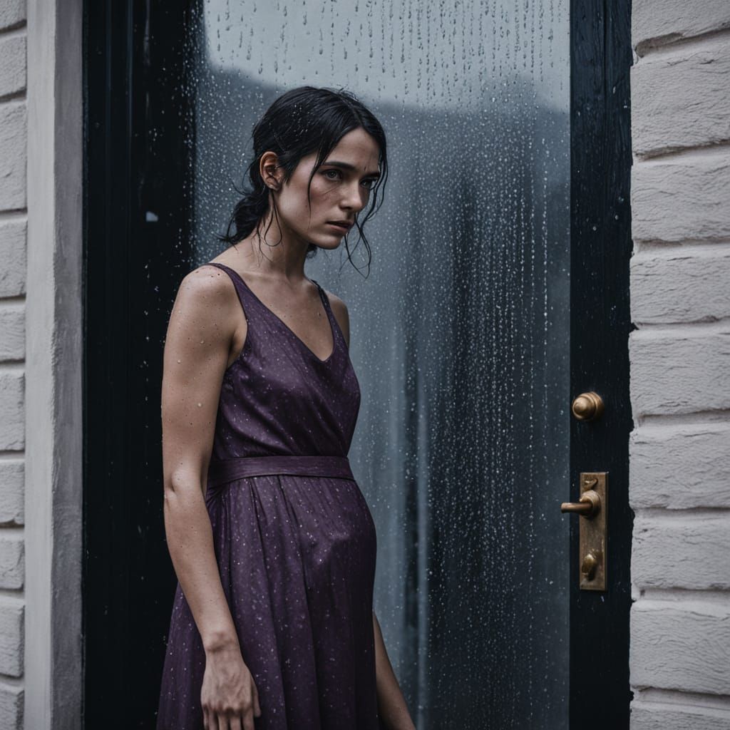 A Hyperphotorealistic Portrait of a Nordic Beauty in the Rai...