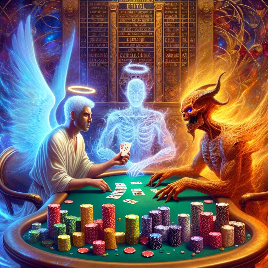 High Stakes Poker: Divine vs. Evil for a Soul