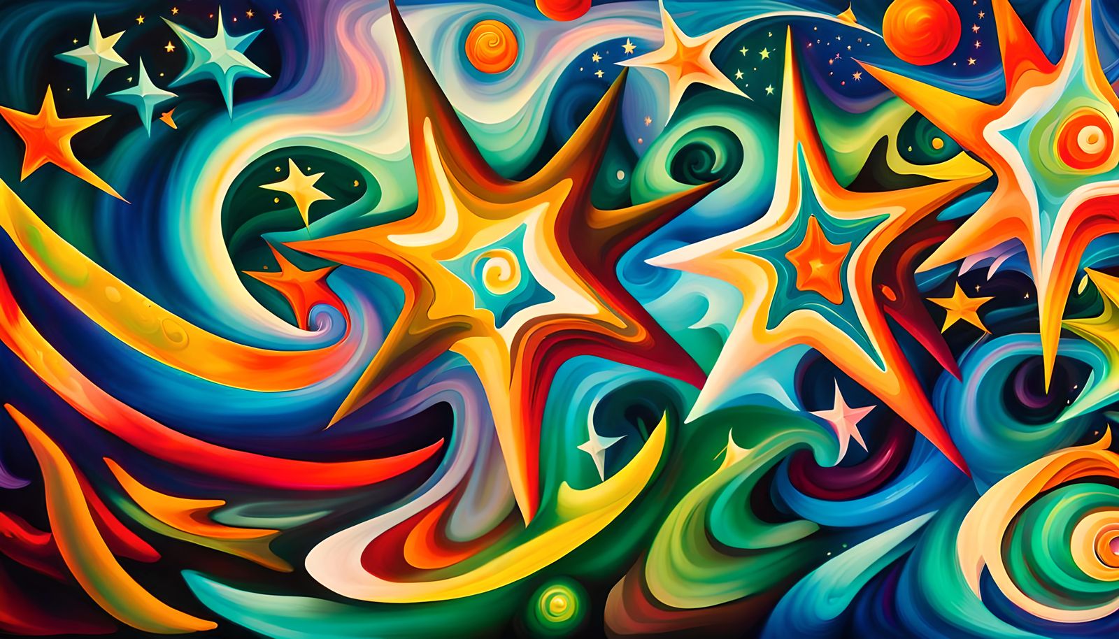 Iridescent Stars in Electromagnetic Plasma Maelstrom