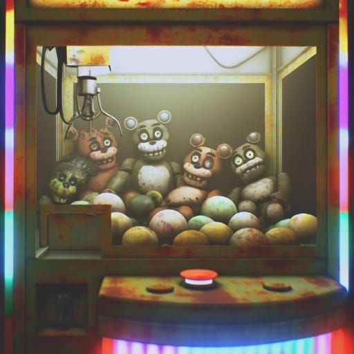 Sinister Carnival Claw Machine Horror Aesthetic