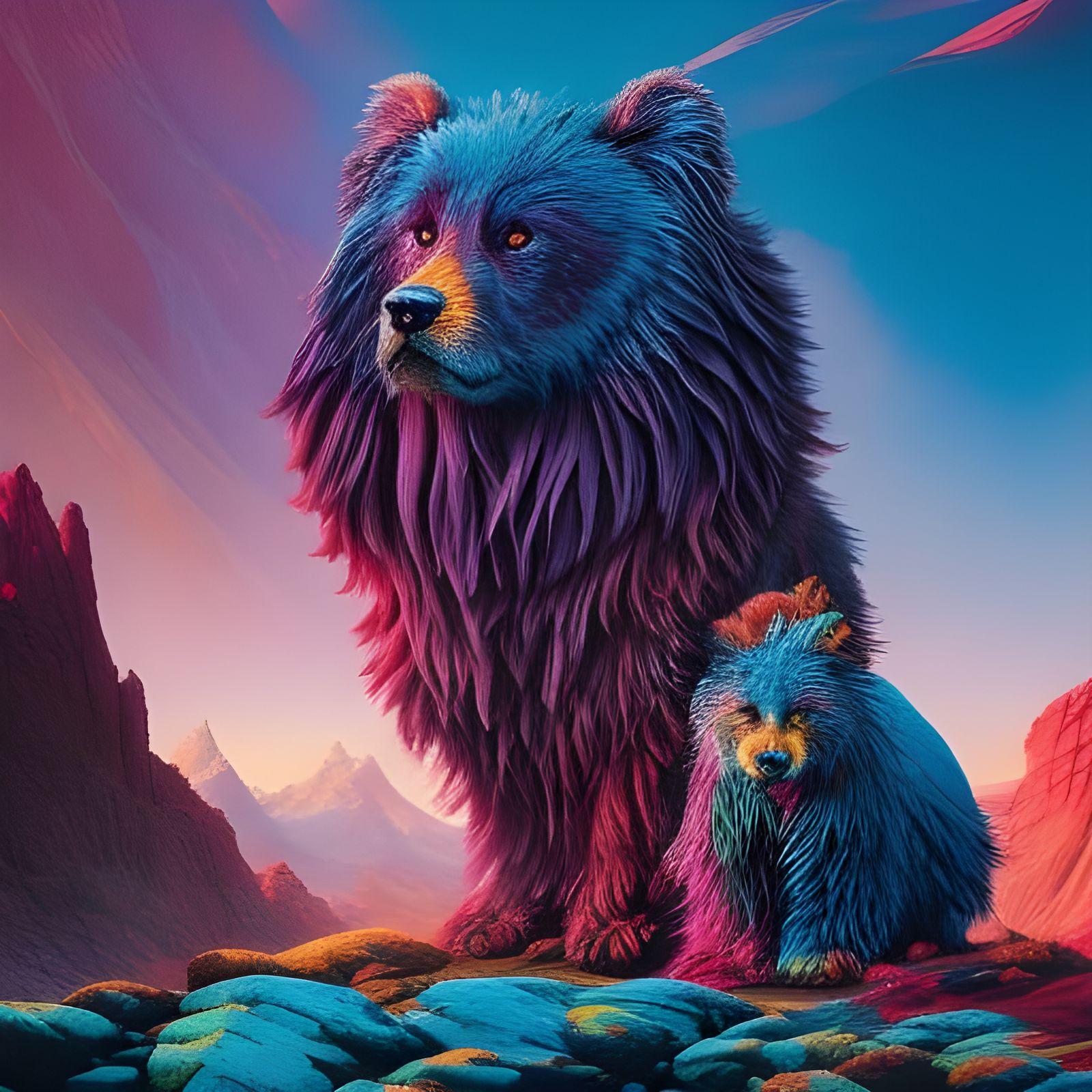 Terrifying Ice Dog with Gem Embellishments