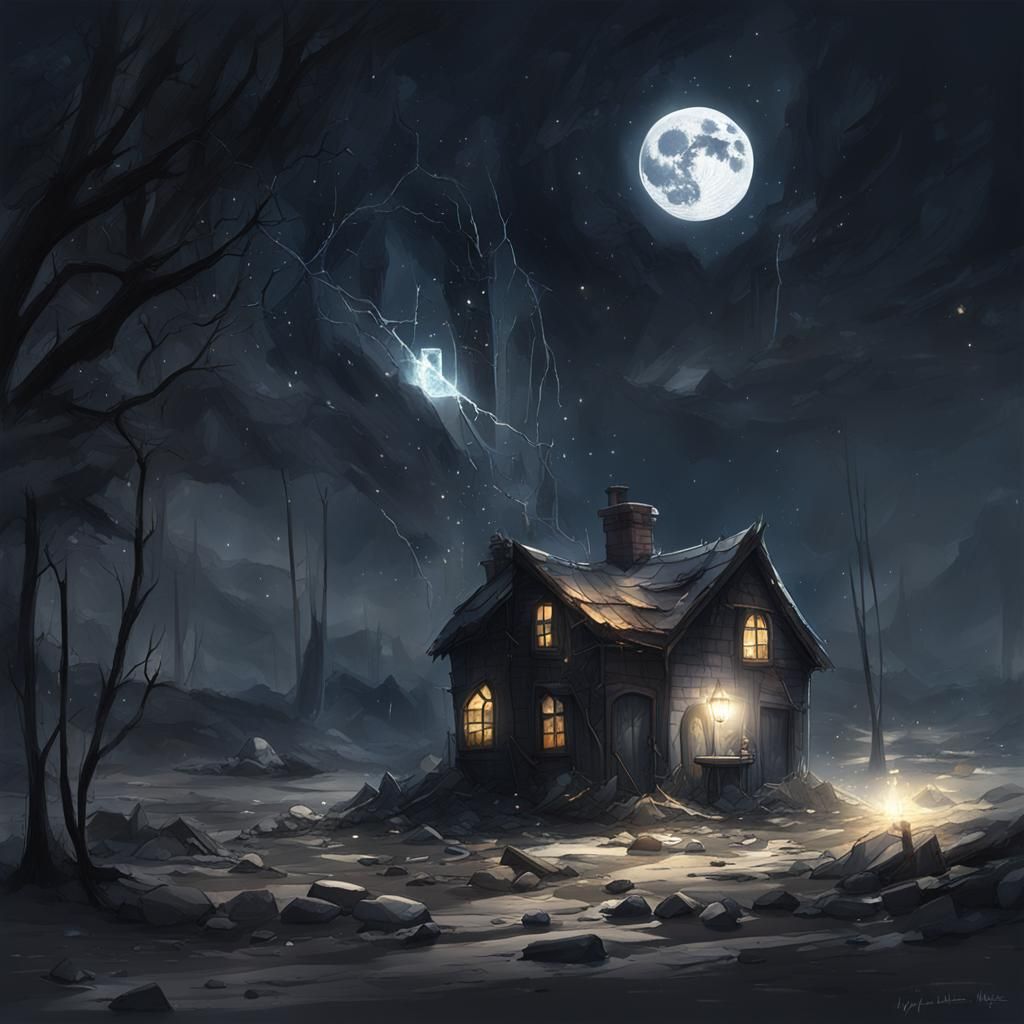 Don't tell me the moon is shining; show me the glint of light on broken glass. Concept art