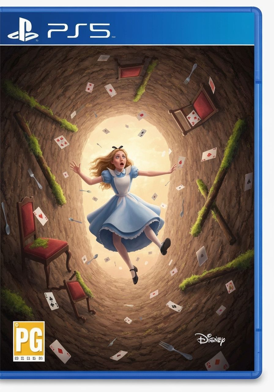 Alice in Wonderland PS5 Game Cover Art