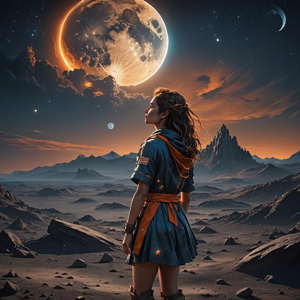 Girl on the Moon: Fantasy Concept Art