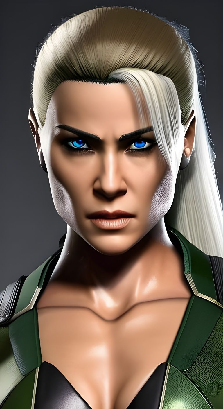 Sonya Blade Portrait in 80s Film Style