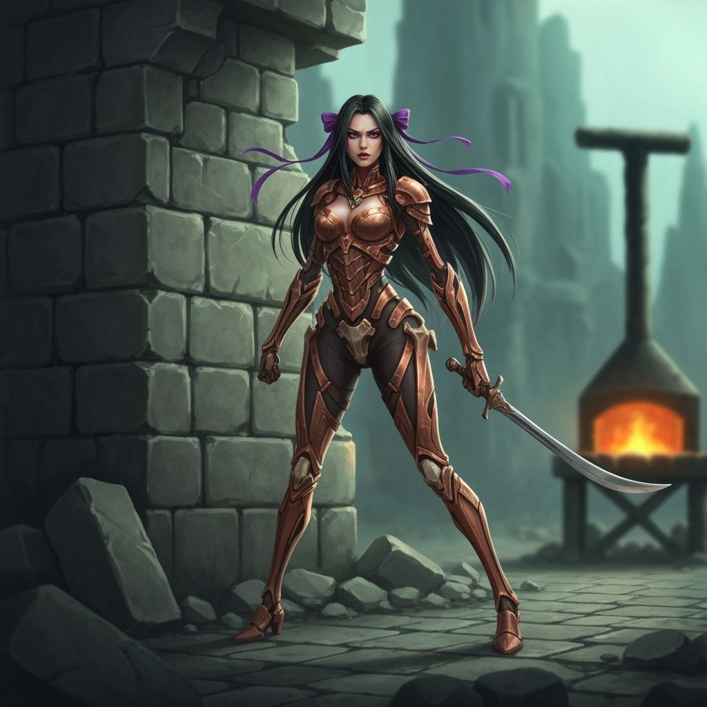 Enforcer in Copper Exoskeleton in Medieval Setting