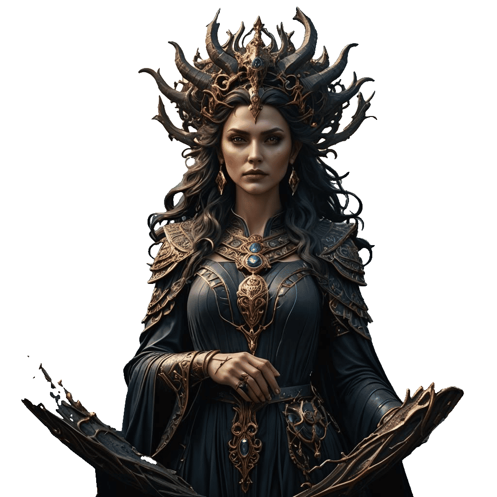 Detailed Matte Painting of Hecate in Unreal Engine