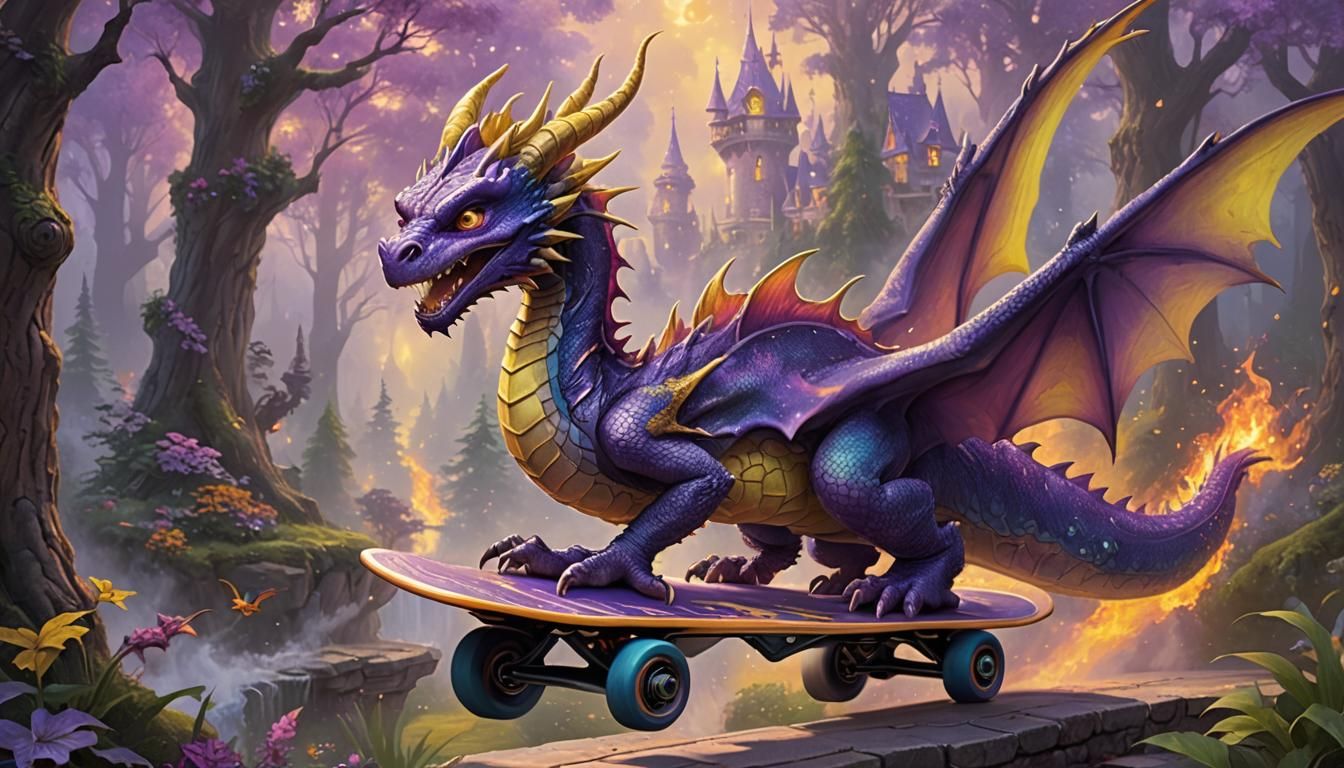 🔥🐉 Sypro le Dragon Skateboard 💎🌿