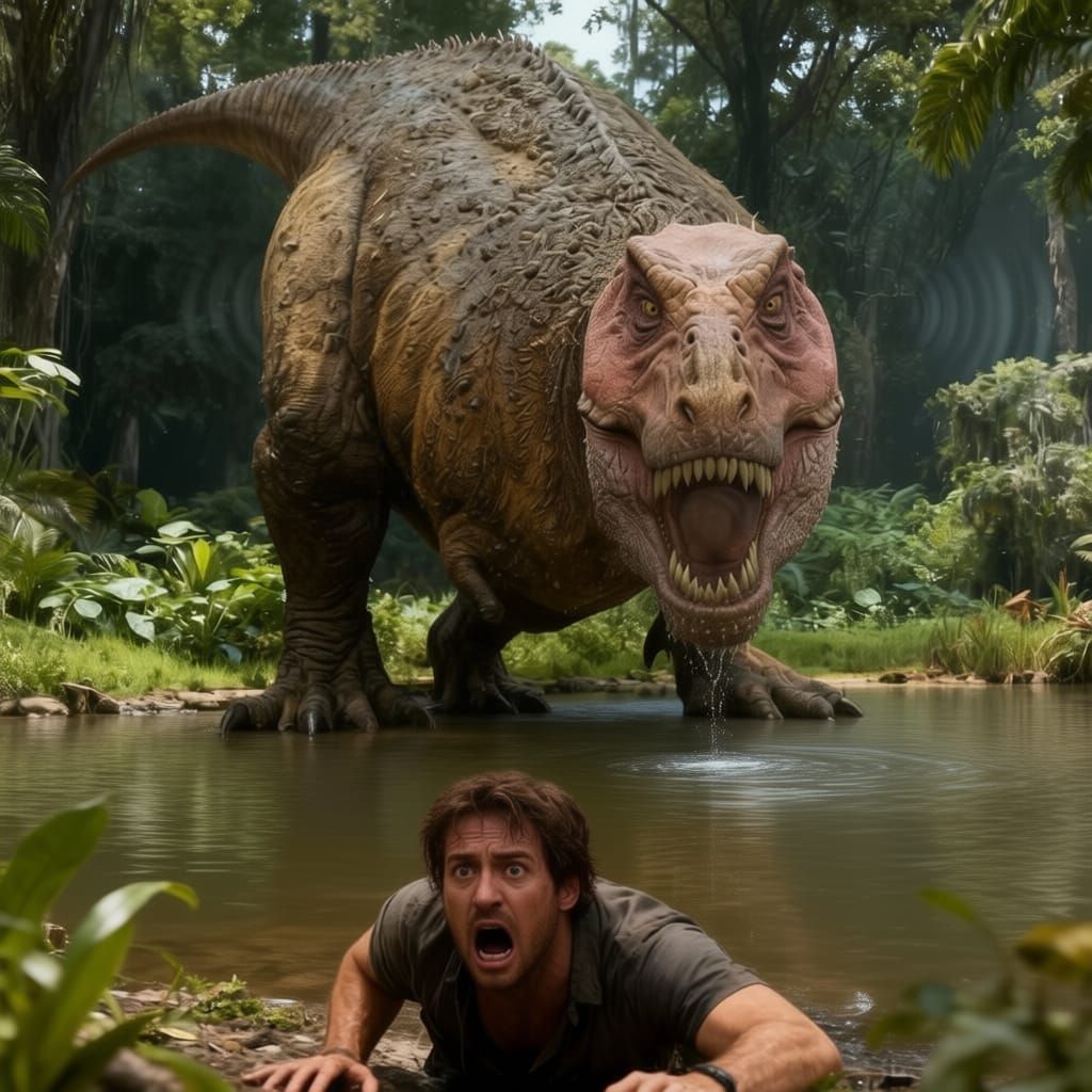 Hauntingly Real Prehistoric T. Rex Stalks Prey