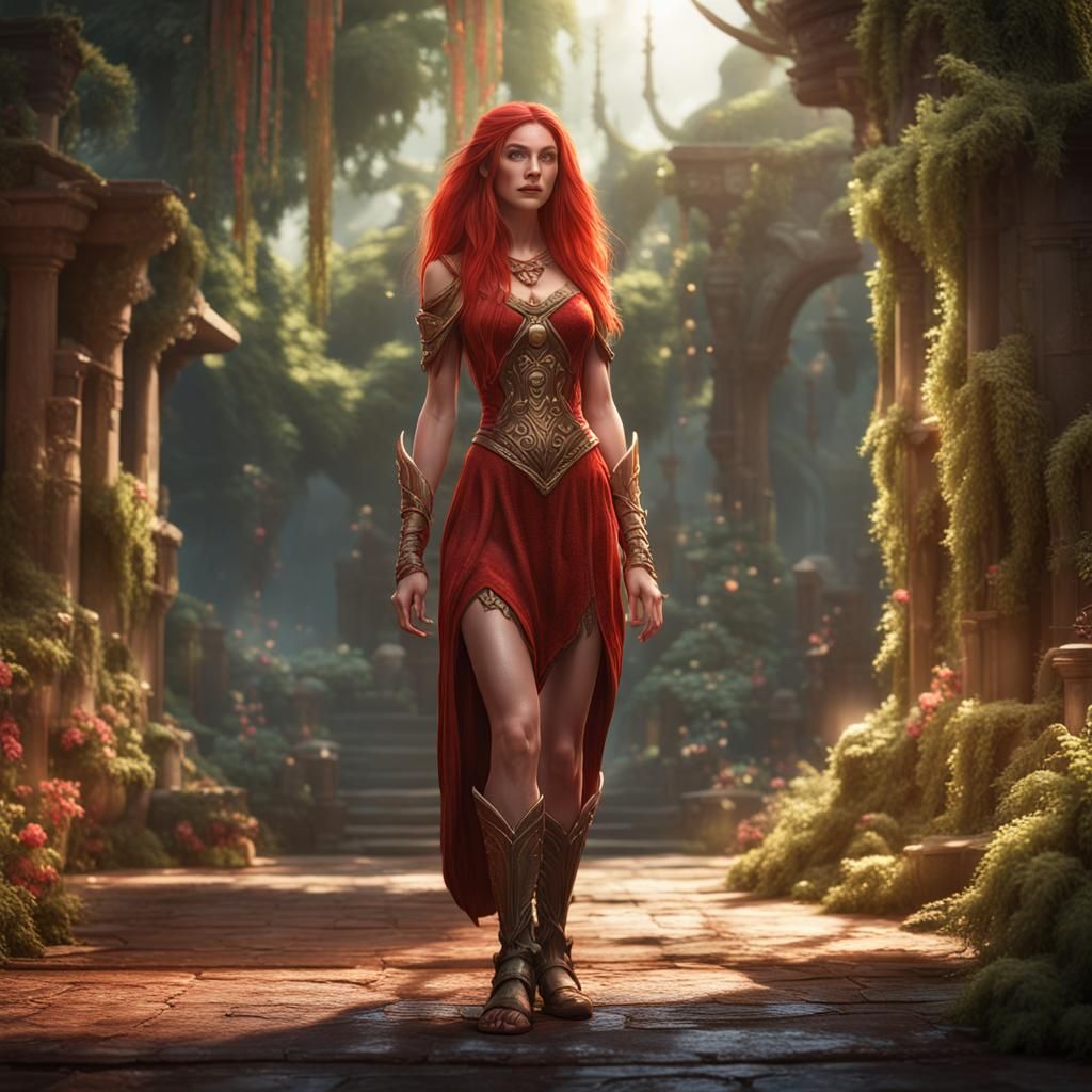 Fantasy Elf Woman Portrait in Detailed Matte Painting