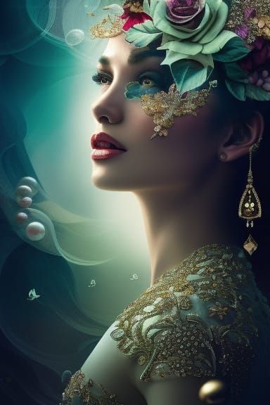 Fantastical Beauty in Maximalist Collage Illustration