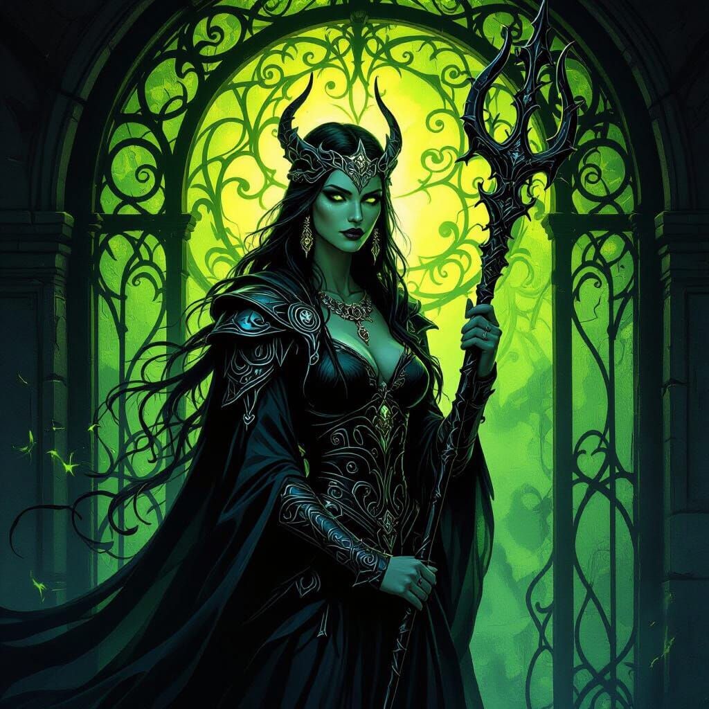 Norse Goddess of Ploughing with Venom Staff