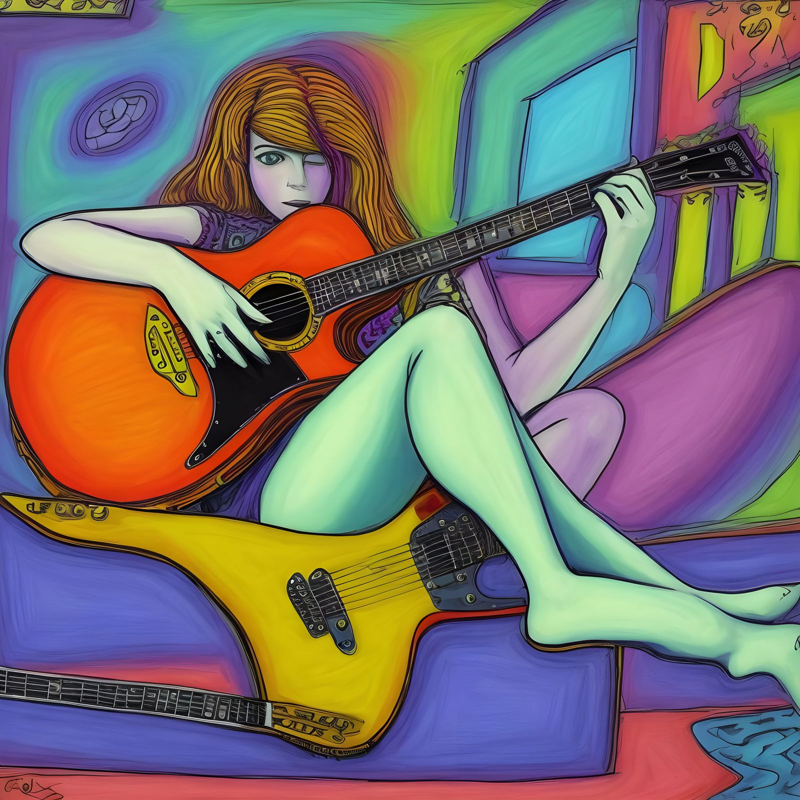 Psychedelic Fantasy Castle Club: Abstract Art