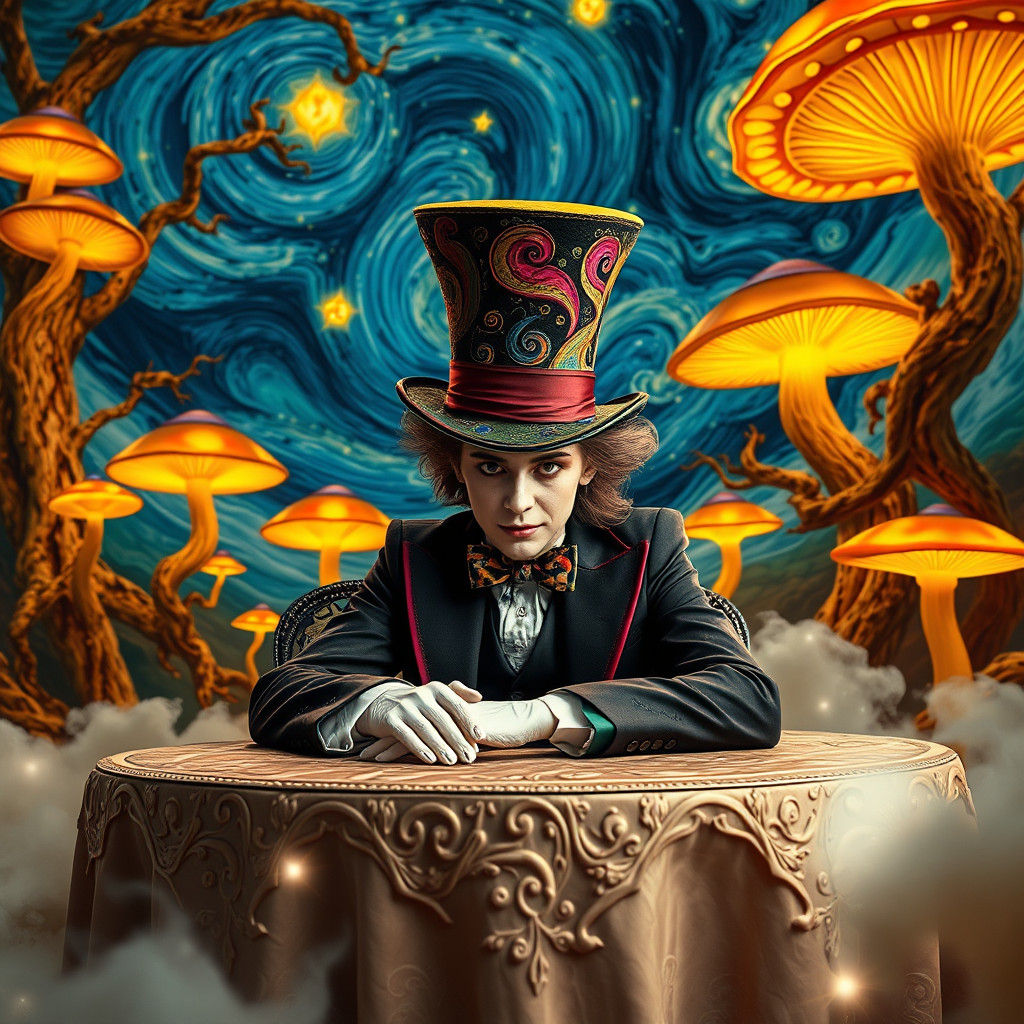 Mad Hatter in Wonderland, Van Gogh Style