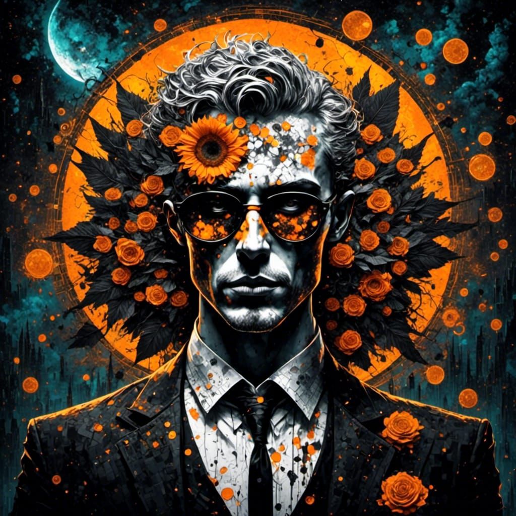 Abstract Geometric Design with Sunshine Colors