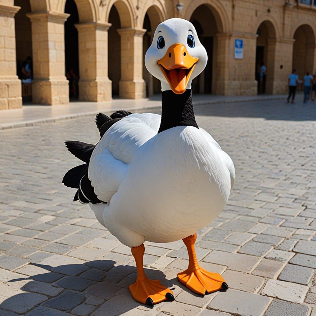 Goosio Goose Mascot of Malta