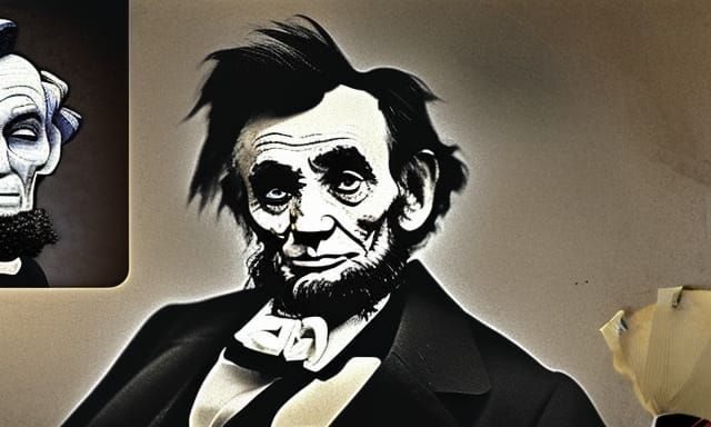 Abe Lincoln Playing Poker in Burton Style