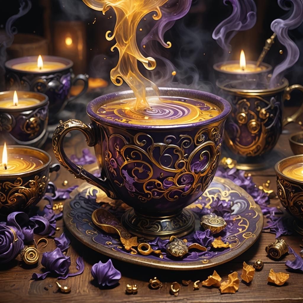 Ethereal Halloween Cup in Dark Fantasy Art