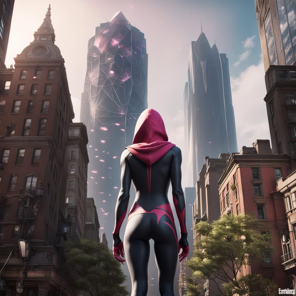 Spider-Gwen as Colossal Giant Woman