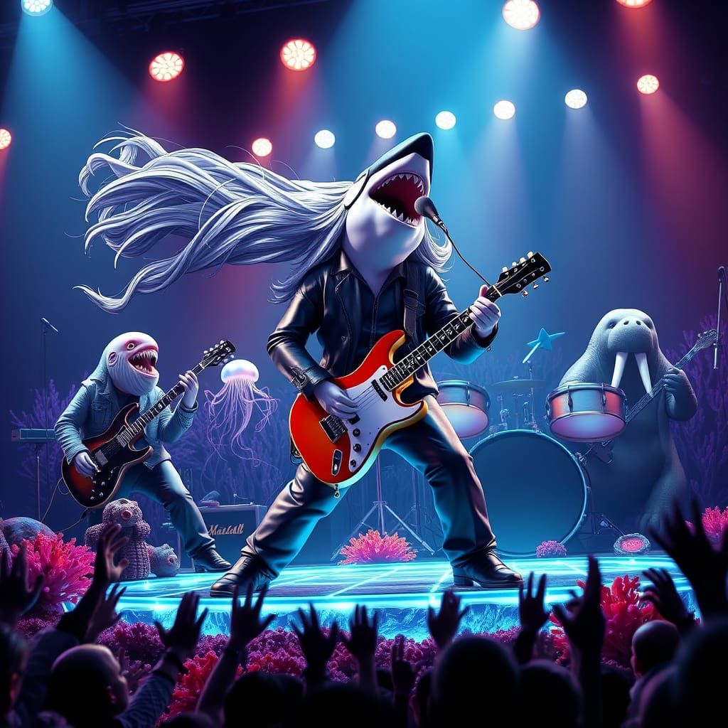 Underwater Metal Concert with Orca Singer in 3D