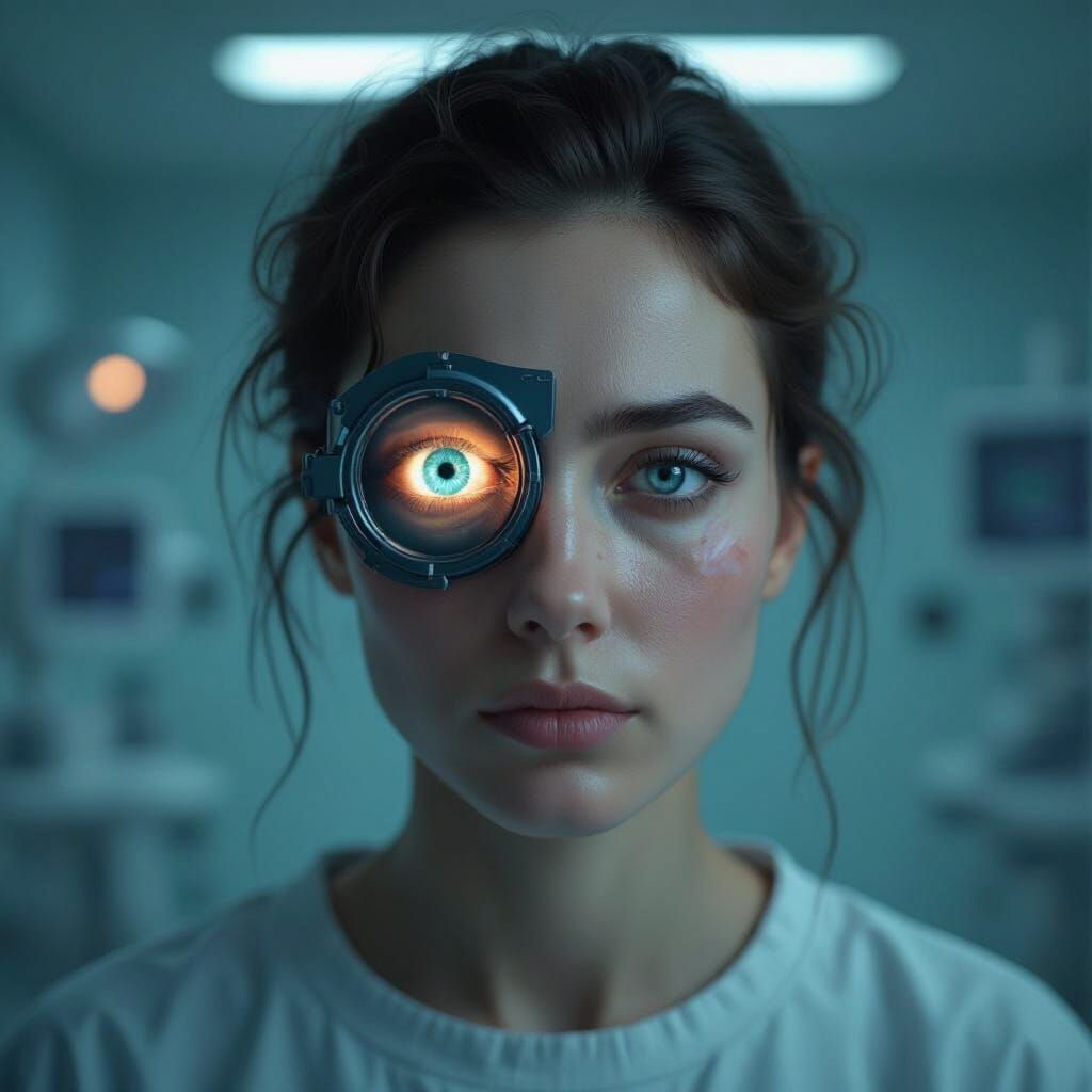 Eye Disease: Blurred Vision in Realistic Style