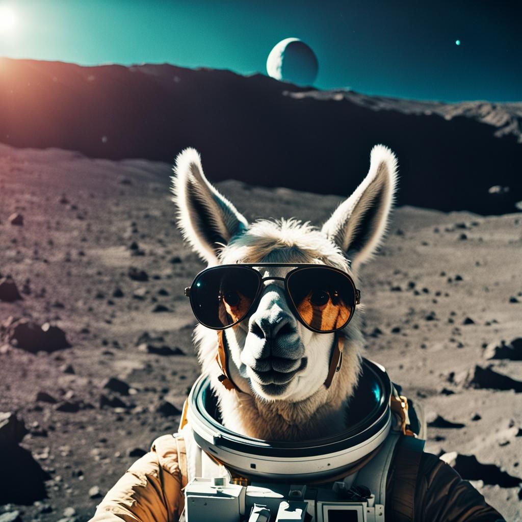 Llama Takes a Selfie on the Moon