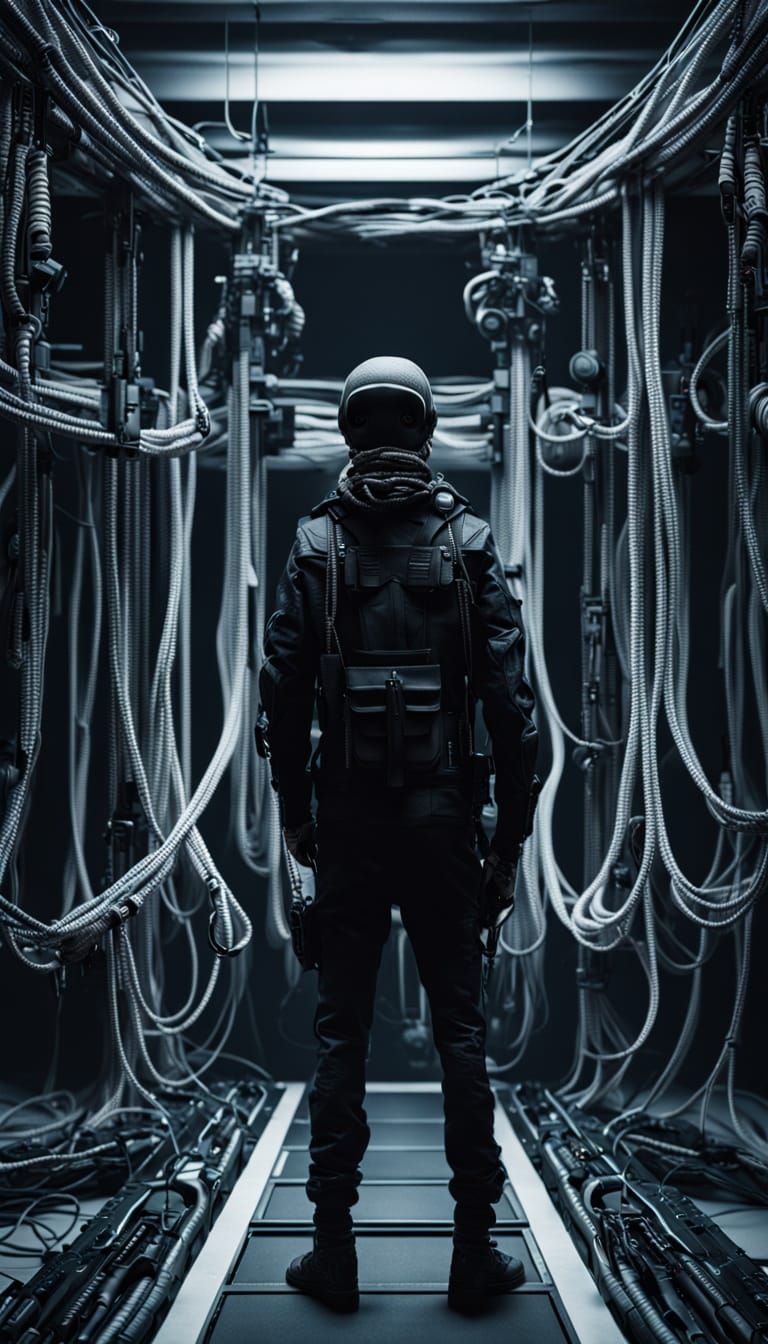 Ethereal Fashion Portrait in H.R. Giger's Alien Aesthetic