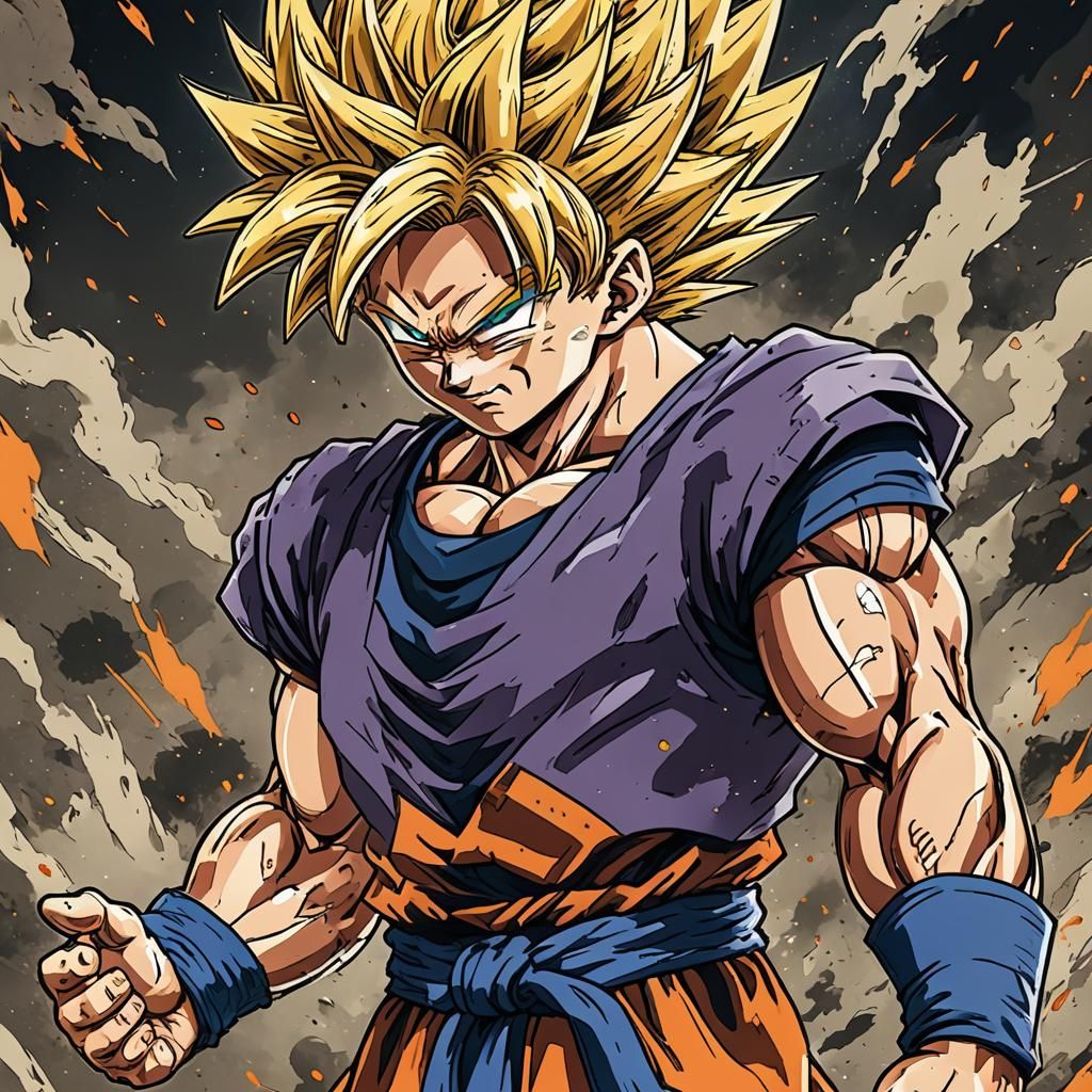 Dragon Ball Z Manga Scan in Anime Style