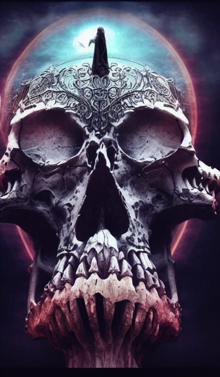 Epic Holy Skull Digital Matte Painting