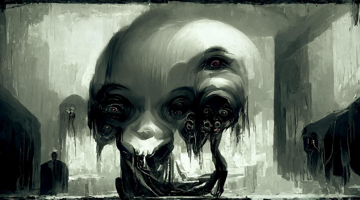 Unsettling Contortion: A Creepy Vision