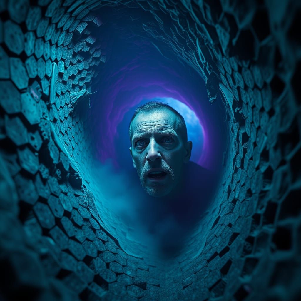 Claustrophobic Surrealism: Collapsing Honeycomb Vortex