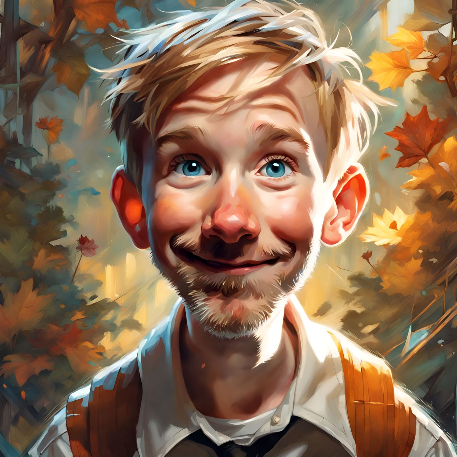 Calvin and Steve Jobs Portrait, Digital Art