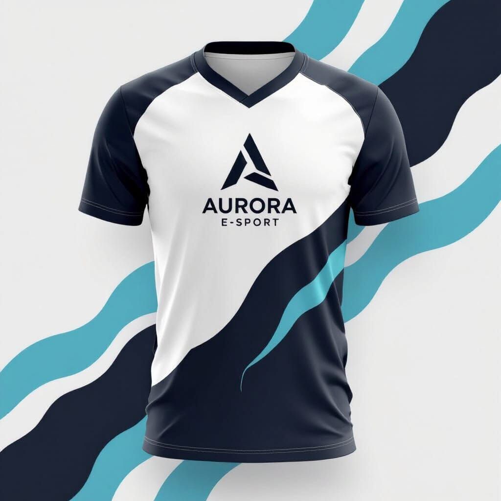 Minimalist AURORA E-SPORT Jersey Design