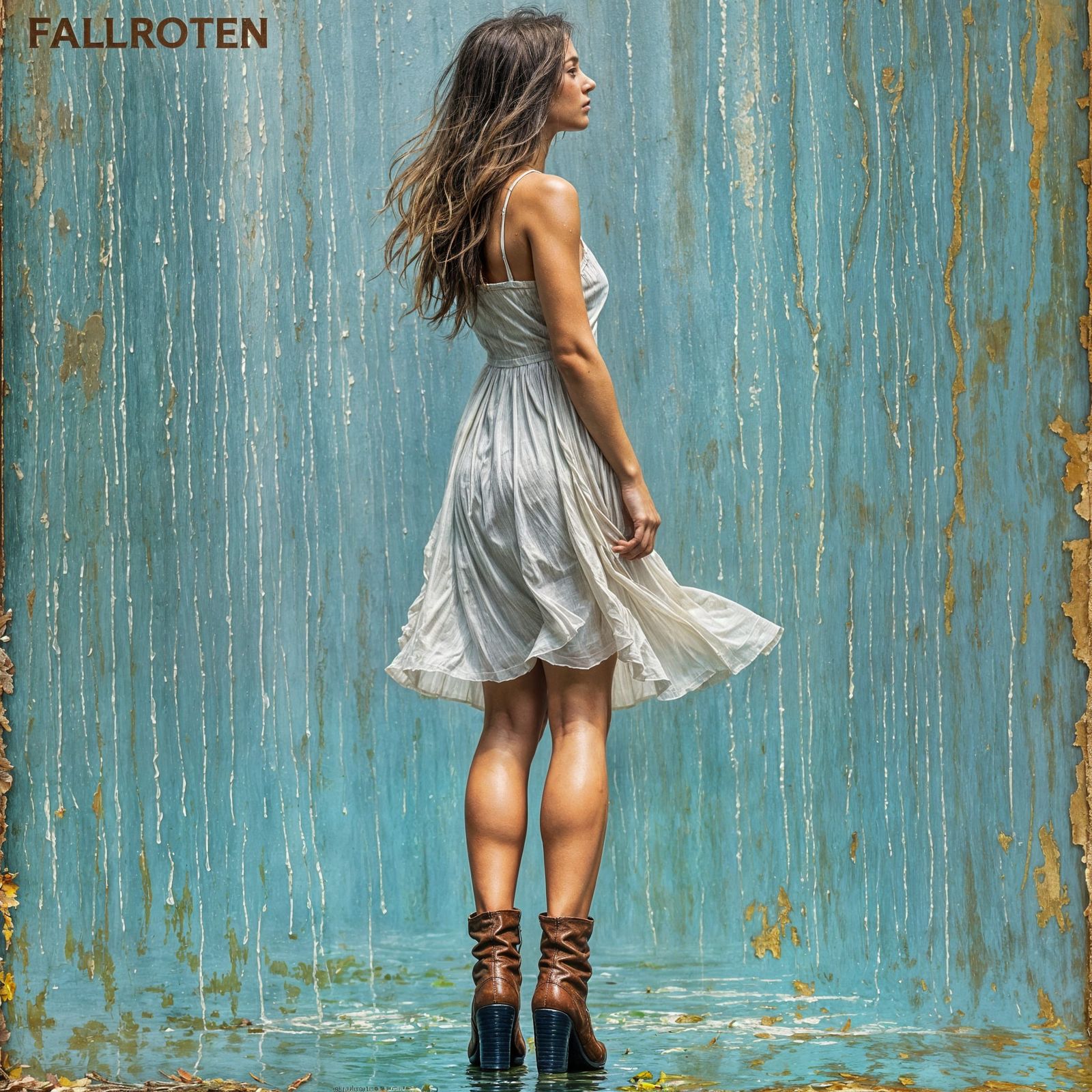 Impressionist Woman in Rain Shower Painting