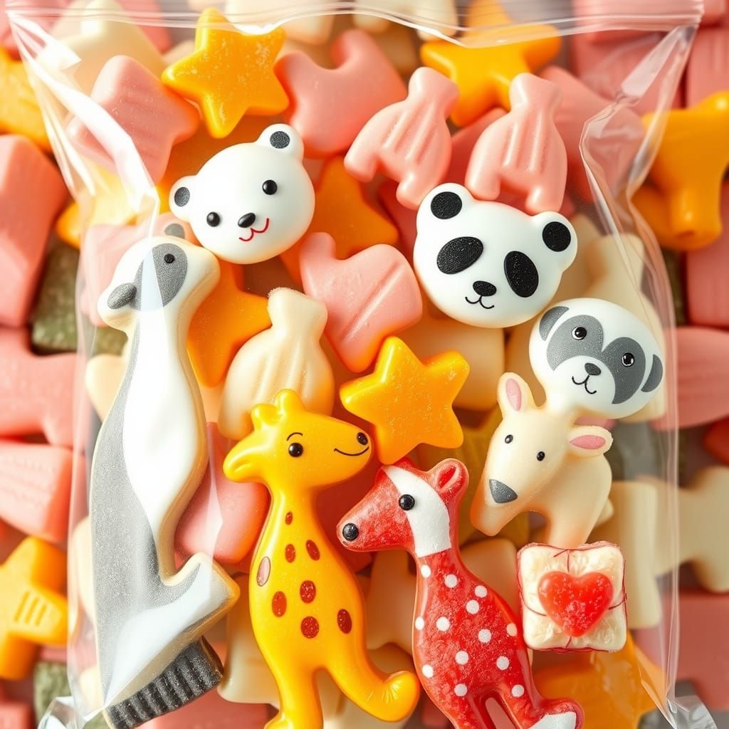 Whimsical Lollies: Adorable Animals in Pastel Colors