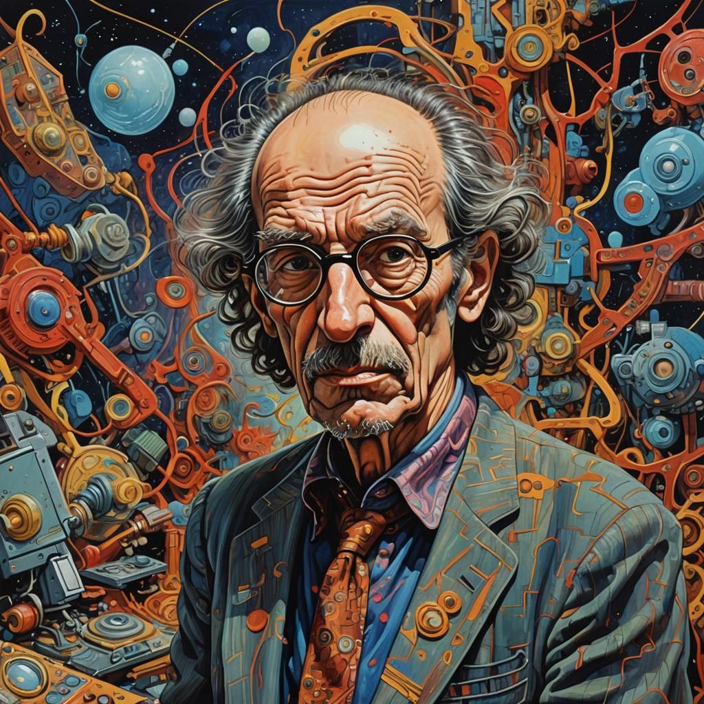 Moebius Portrait in R. Crumb Gouache Style