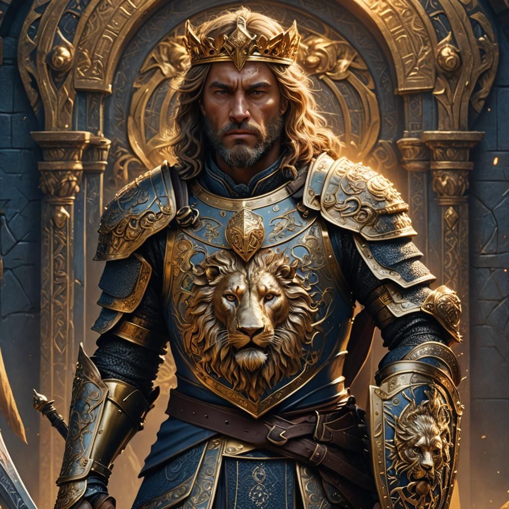King Richard in Regal Armor: Fantasy Concept Art