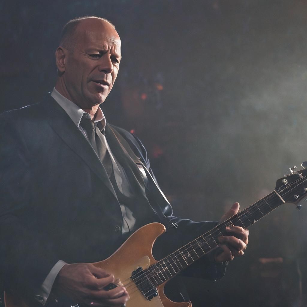 Bruce Willis Plays Blues in Smoky Jazz Club