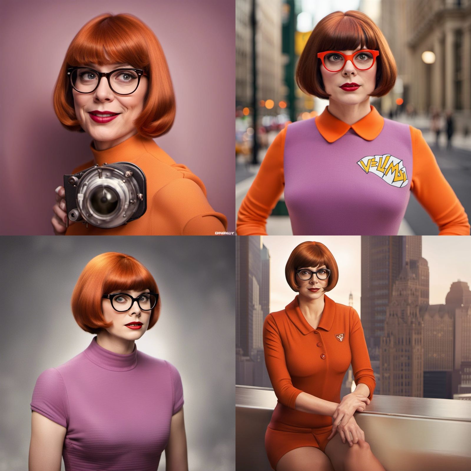 Hyperrealistic Portrait of Velma Dinkley as Real Person