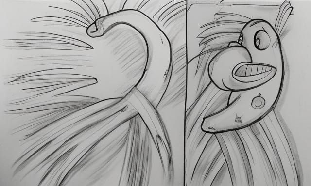 Banana Dancing in the Rain: Hand-Drawn Style