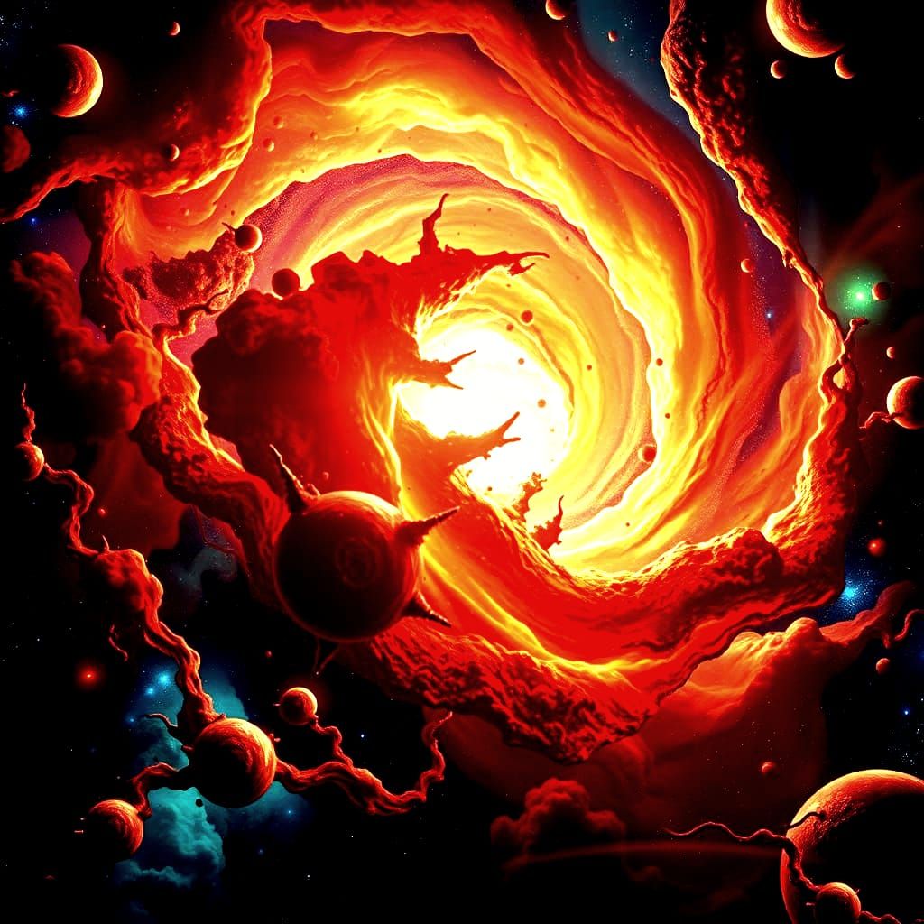 Colorful Swirling Gases Form the Universe