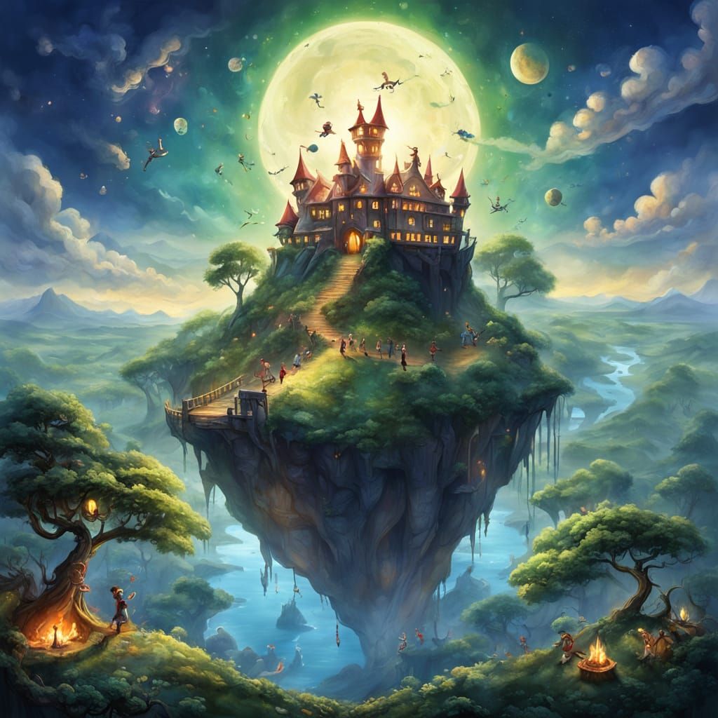 Leap Onto Neverland: A Whimsical AI Dreamscape