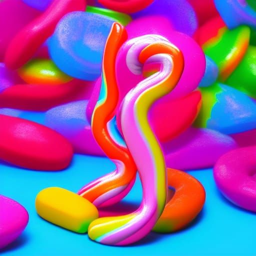 Fantastical Candy Cobra in Vivid Colors