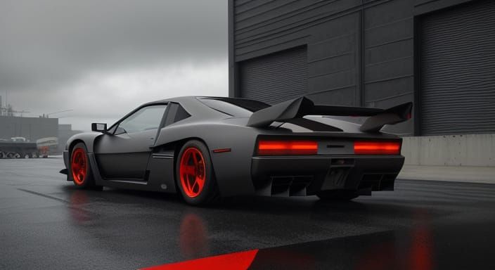 Vector W8 Twin Turbo in High-Tech Industrial Setting