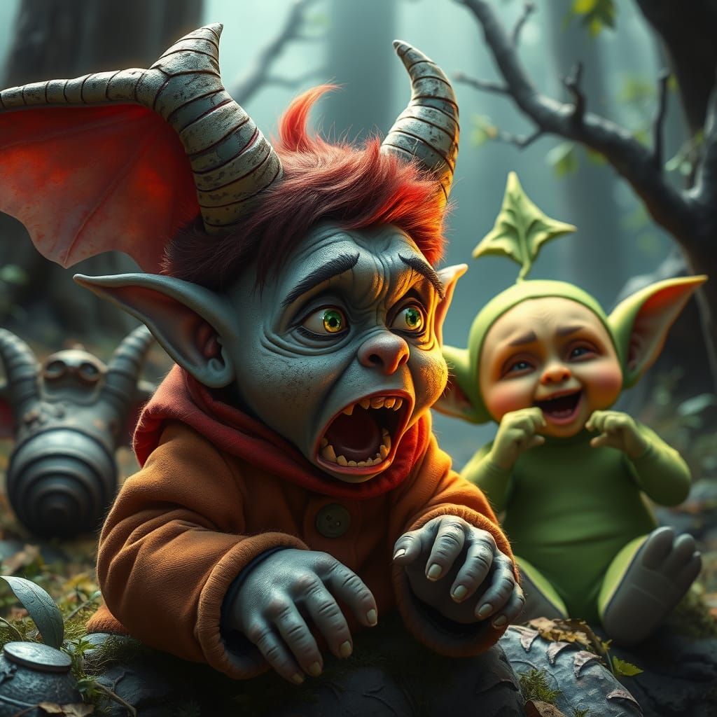 Epic Digital Photography of a Goblin in a Natural Environmen...