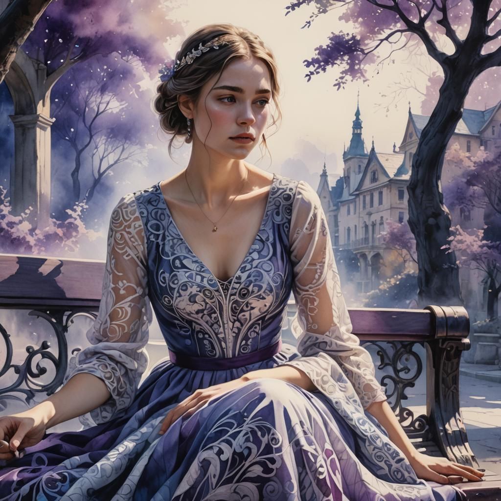 Girl Drawing: Fantasy Illustration in Miyazaki Style