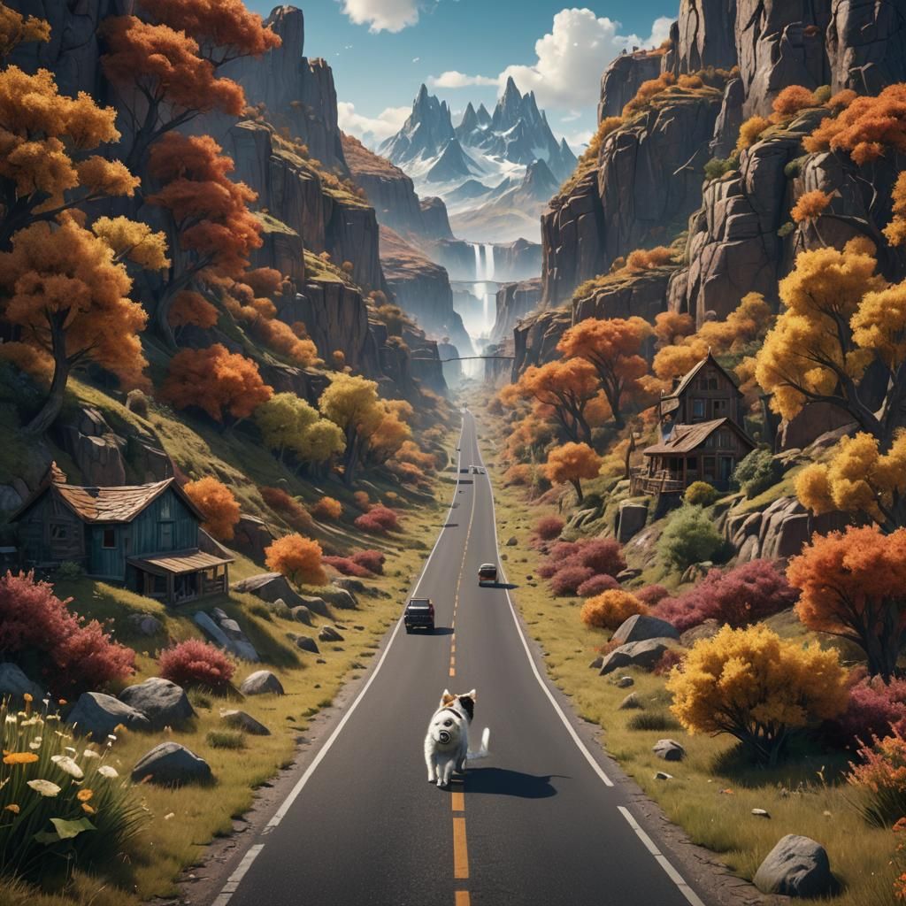 Cat and Dog Road Trip: Fantasy Concept Art