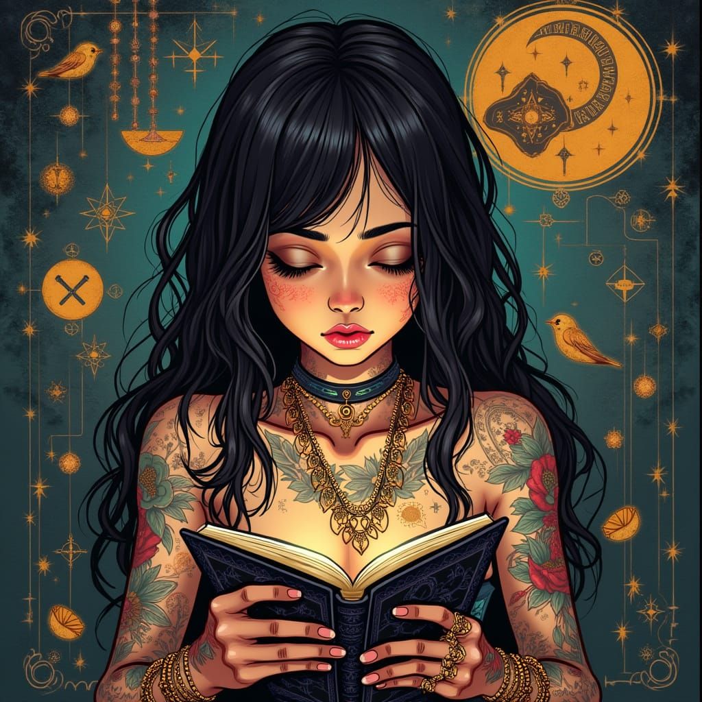 Filipino Tarot Reader in Dramatic Artistic Style