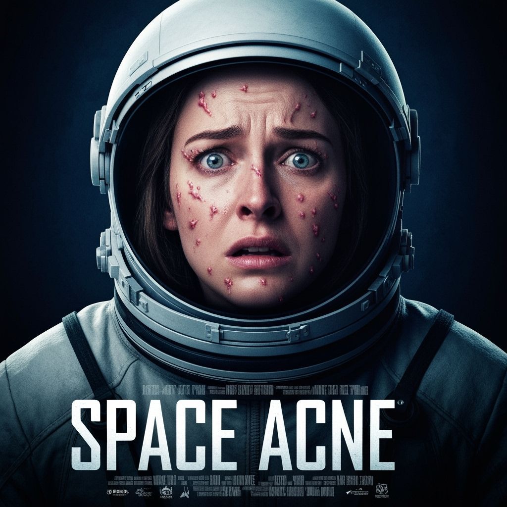 Scared Astronaut Battles Space Acne Movie Poster
