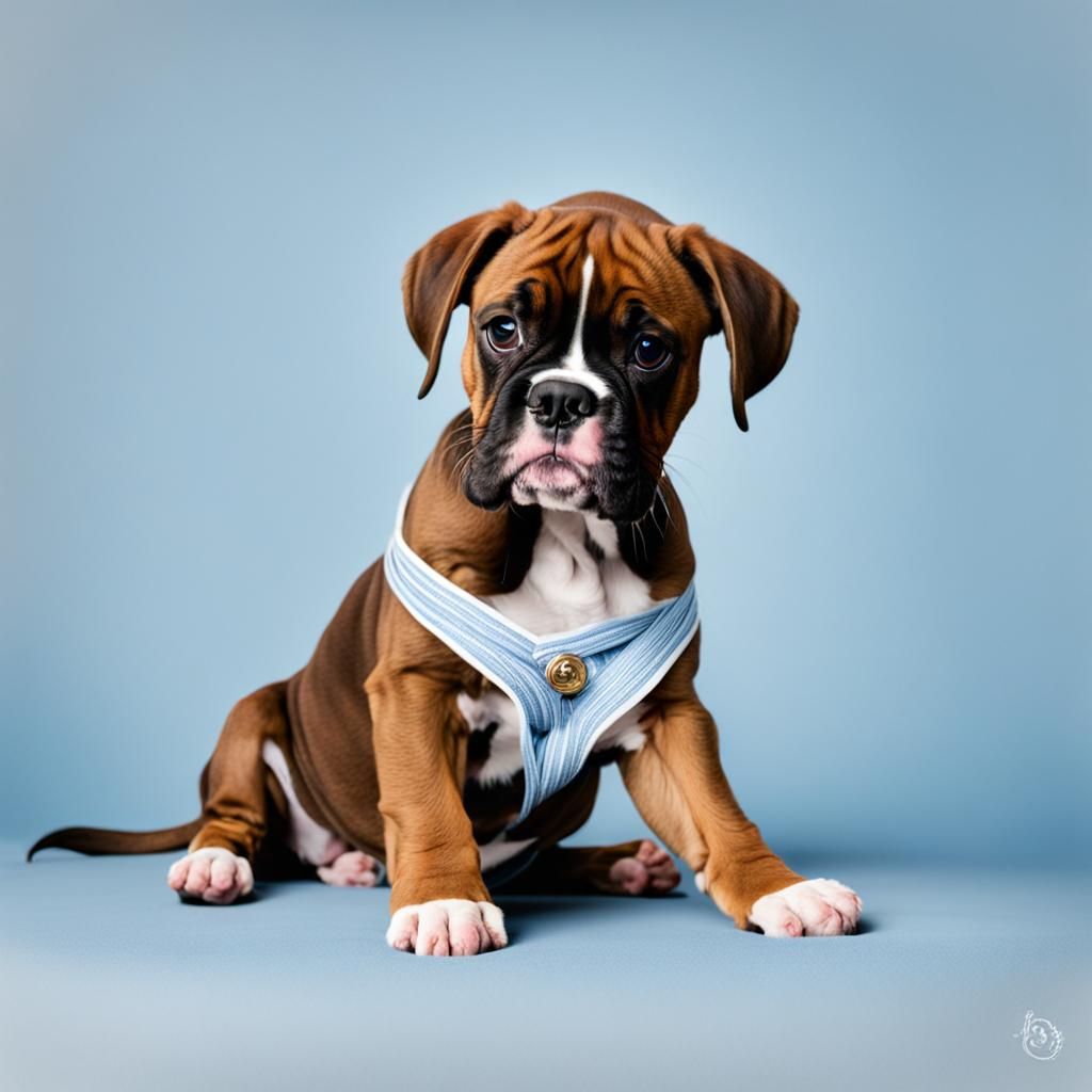 Bavarian Baby with Boxer Dog in Germany